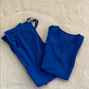 ❌SOLD❌Med Couture Royal Blue Scrub Set XS